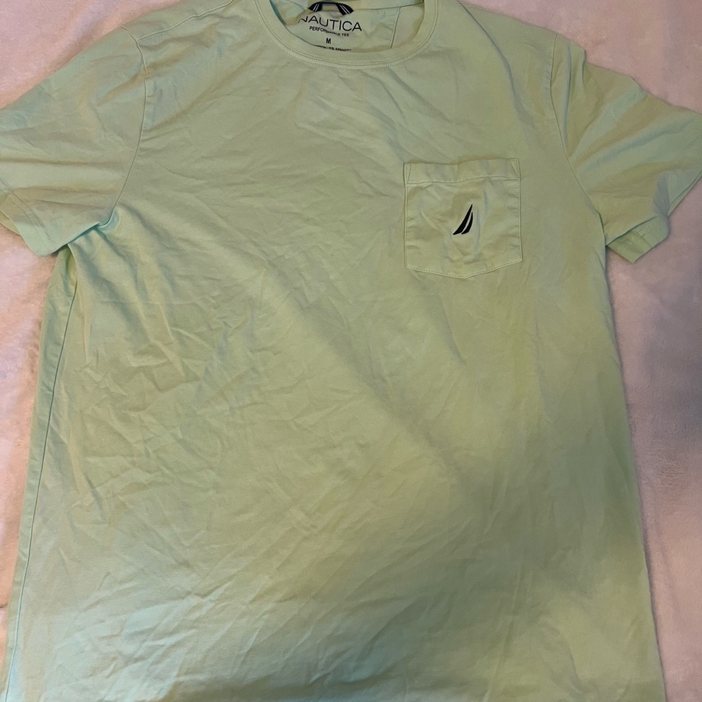 Nautica Men's Light Green Short Sleeve Tee